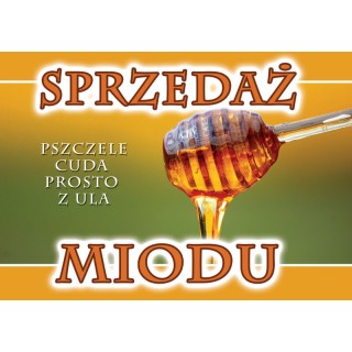 Duża tablica reklamowa  sprzedaż miodu PCV – F314