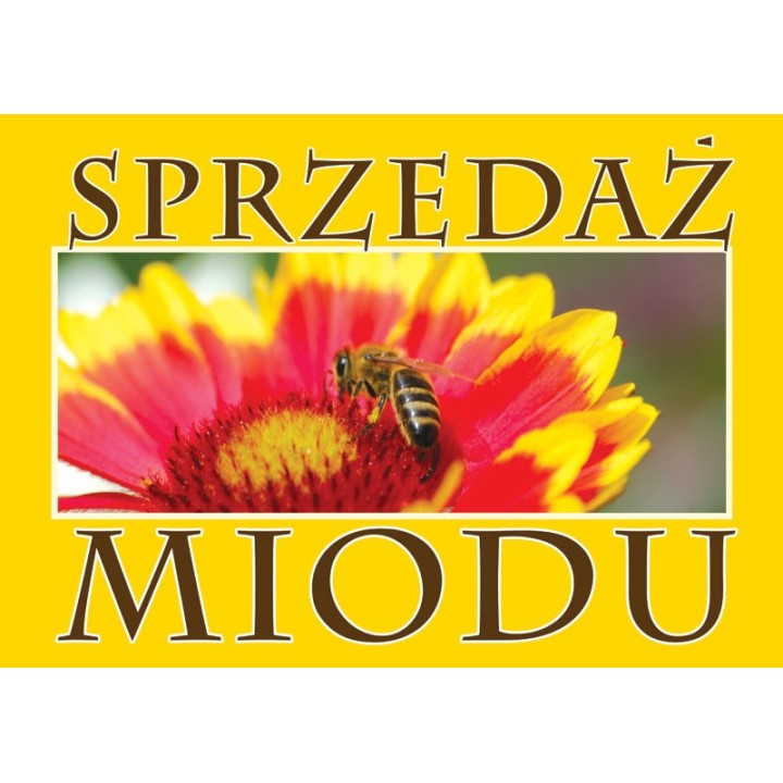 Duża tablica reklamowa  sprzedaż miodu PCV – F317