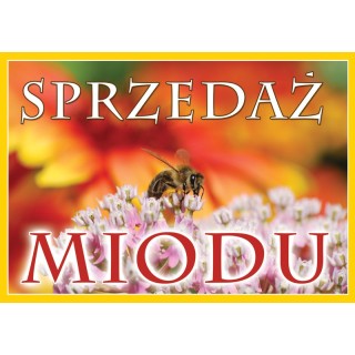 Duża tablica reklamowa  sprzedaż miodu PCV – F318