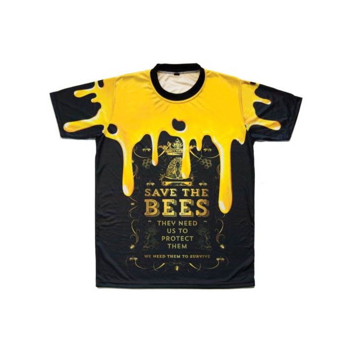 Koszulka z motywem pszczelarskim SAVE THE BEES (fullprint) - KA13