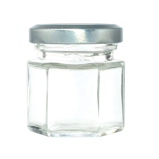 Paczka 12 szt słoiczków sześciokątnych 30 ml z zakrętką - wzór A54