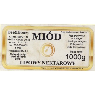 Etykieta z własnym nazwiskiem (100 szt) - wzór EN17