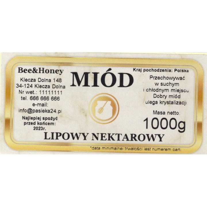 Etykieta z własnym nazwiskiem (100 szt) - wzór EN17