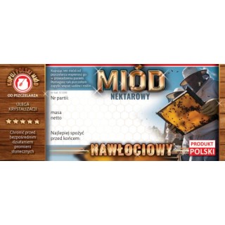 Paczka etykiet na miód nawłociowy (100szt) - wzór E1290