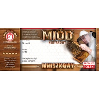 Paczka etykiet na miód mniszkowy (100szt) - wzór E1291