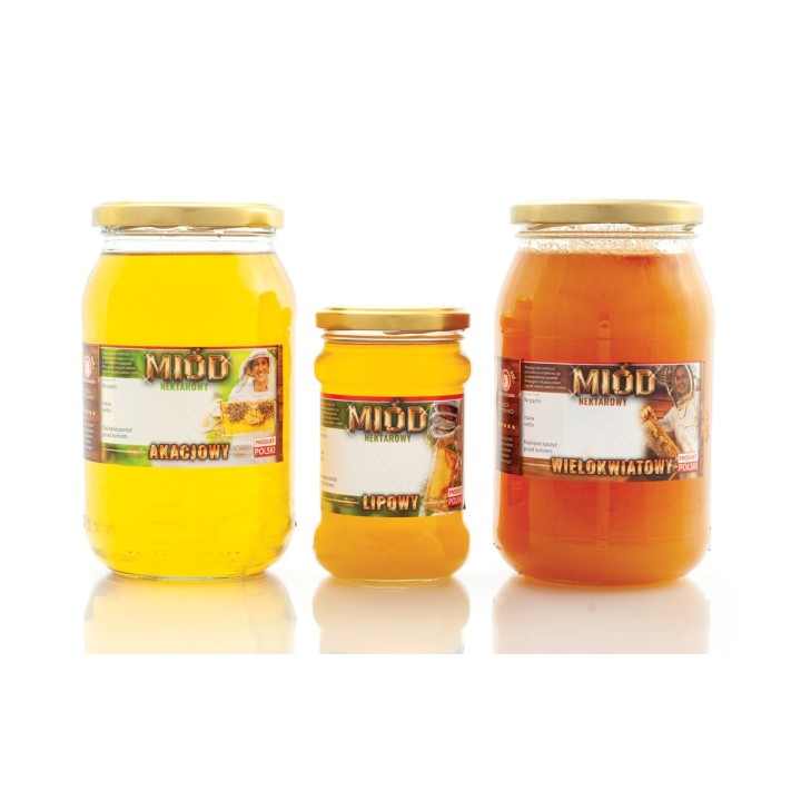 Paczka etykiet na miód malinowy (100szt) - wzór E1293