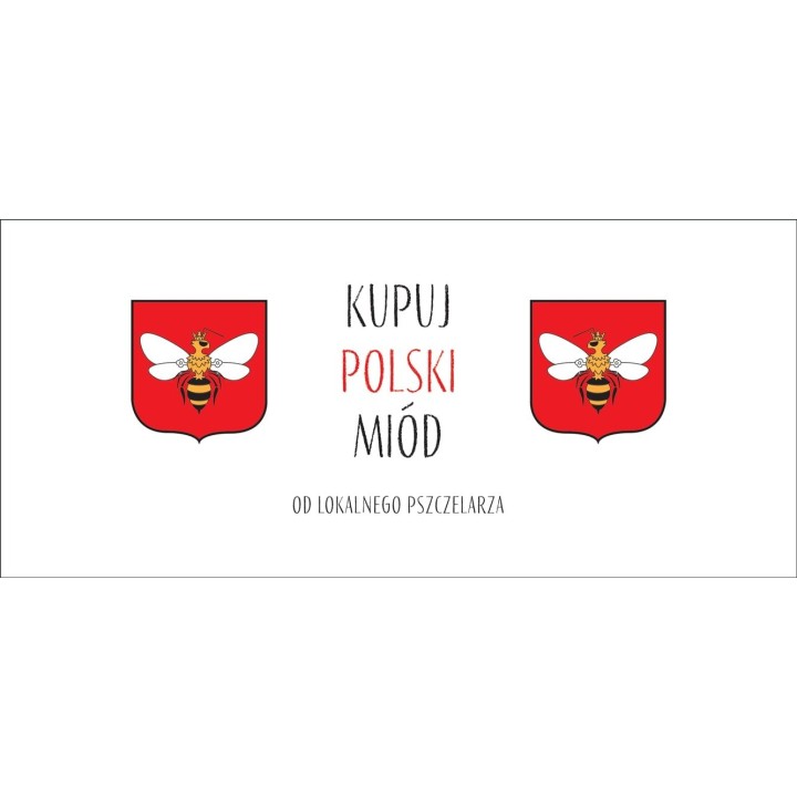 Kubek z motywem pszczelarskim  "KUPUJ POLSKI MIÓD" - KUB35