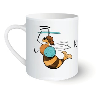 Kubek z motywem pszczelarskim "KUPUJ POLSKI MIÓD" - KUB37