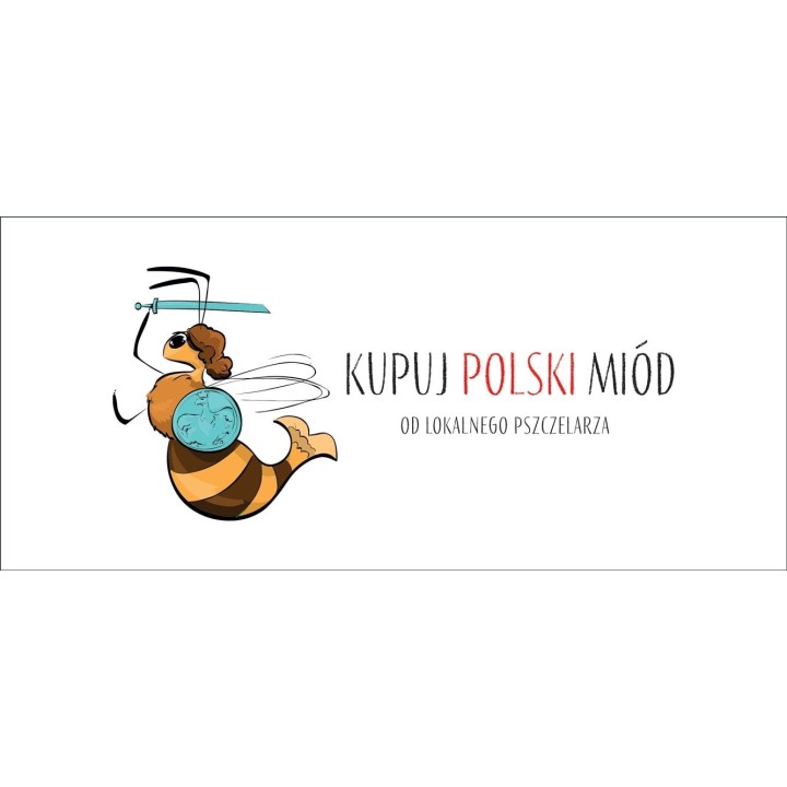 Kubek z motywem pszczelarskim "KUPUJ POLSKI MIÓD" - KUB37