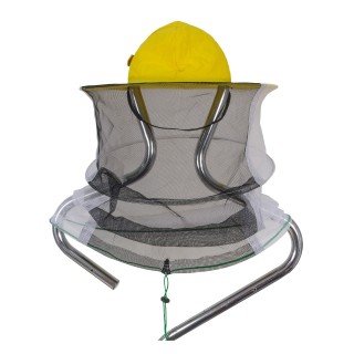 Kapelusz pszczelarski bawełniany z siatką i ściągaczem -  6025