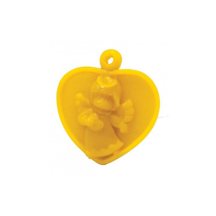Silikonowa forma na świece - Aniołek z serduszkiem zawieszka - wzór FS434