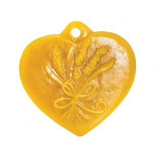 Silikonowa forma na świece - Serce z lawendą - zawieszka - wzór FS449