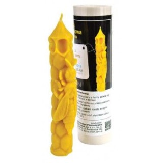 Silikonowa forma na świece - świeca z plastrem i pszczółką - duża - wzór F018