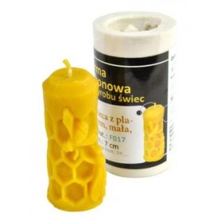 Silikonowa forma na świece - świeca z plastrem i pszczółką - mała - wzór F017