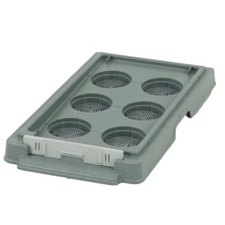 Dennica plastikowa do ula 6 ramkowego Dadant z sitkami i zasuwką - bez korków - 8056