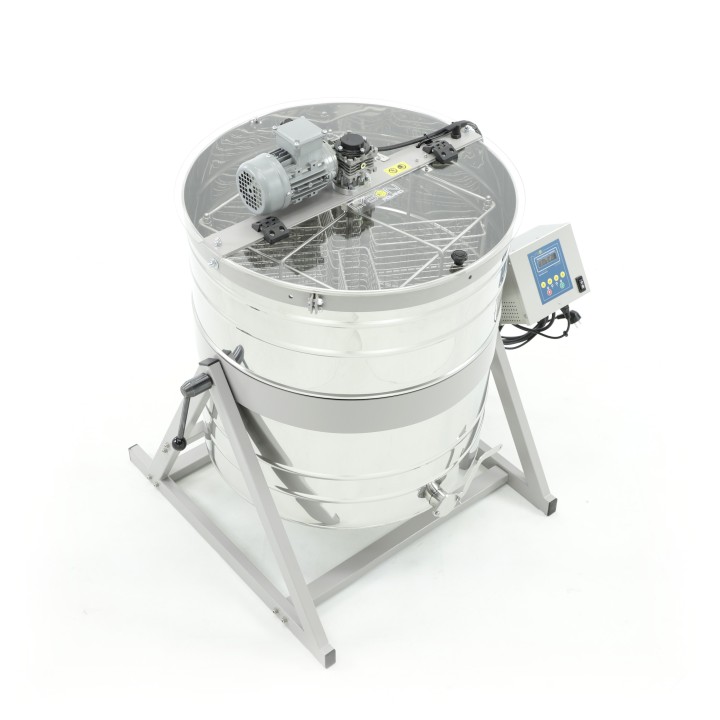 Miodarka  4 kasetowa Langstroth Ø720 elektryczna, elektryczne obniżanie bębna (dostosowana dla osób niepełnosprawnych)