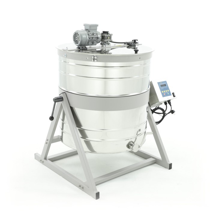 Miodarka  4 kasetowa Langstroth Ø720 elektryczna, elektryczne obniżanie bębna (dostosowana dla osób niepełnosprawnych)