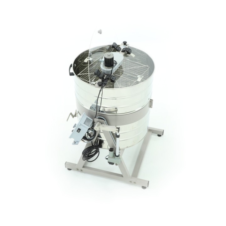 Miodarka 4-plastrowa diagonalna, kosz uniwerslany, FI 600, elektryczna 230V, elektryczne obniżanie bębna - minima line