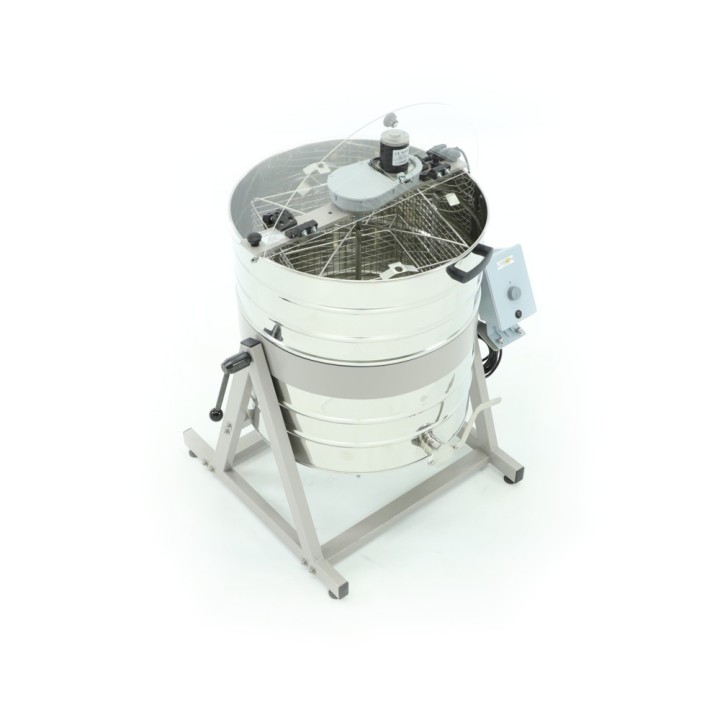 Miodarka 4-plastrowa diagonalna, kosz uniwerslany, FI 600, elektryczna 230V, elektryczne obniżanie bębna - minima line