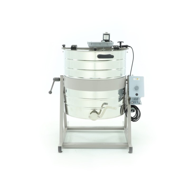 Miodarka 4-plastrowa diagonalna, kosz uniwerslany, FI 600, elektryczna 230V, elektryczne obniżanie bębna - minima line