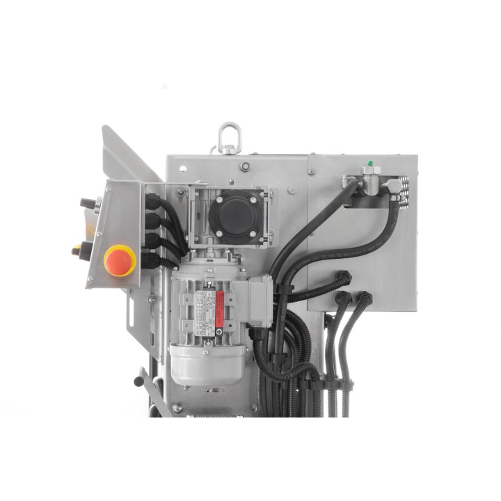 Stół do odsklepiania z odsklepiarką z podajnikiem automatycznym (400V) z obiegiem zamkniętym (na stelażu) - PREMIUM LINE