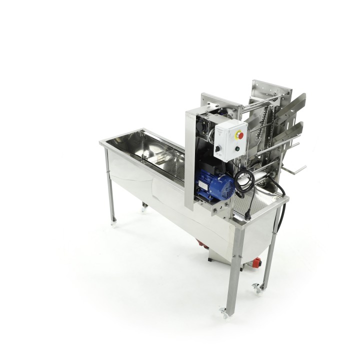 Stół do odsklepiania z odsklepiarką, ze ślizgami 230V z obiegiem zamkniętym – MINIMA LINE