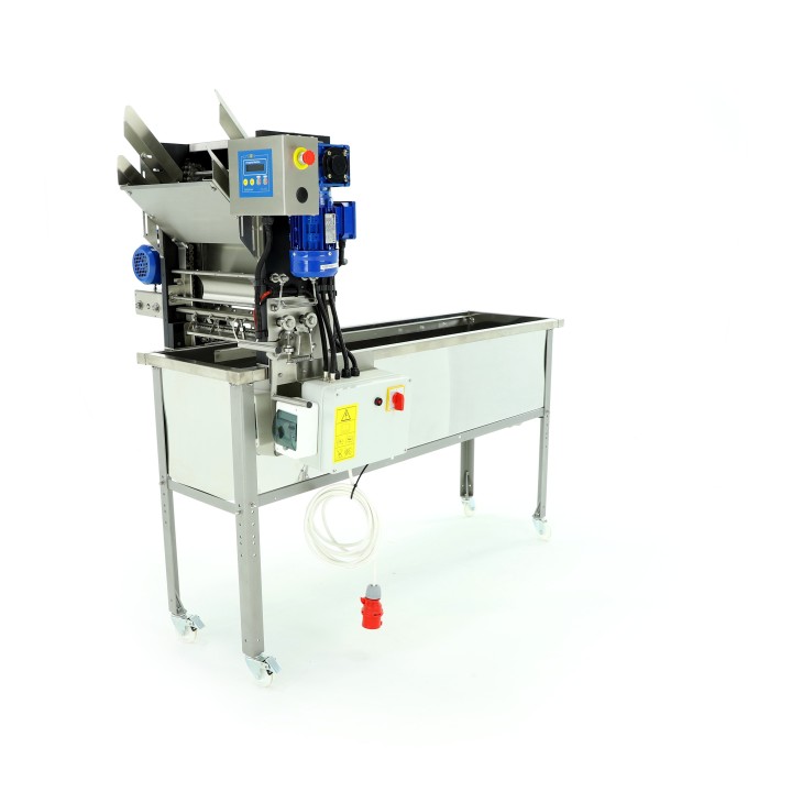 Stół do odsklepiania z podajnikiem automatycznym - zasilanie 400V - noże podgrzewane elektrycznie