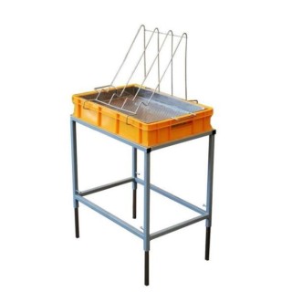 Stół do odsklepiania z wanienką plastikową i sitem nierdzewnym – wys. 100mm - W4048N