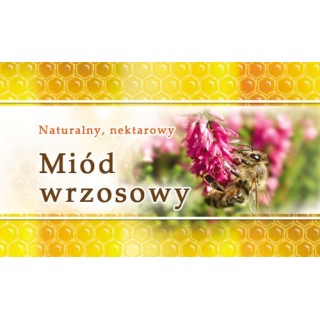 Paczka etykiet małych (miód wrzosowy) 100szt - wzór EM17