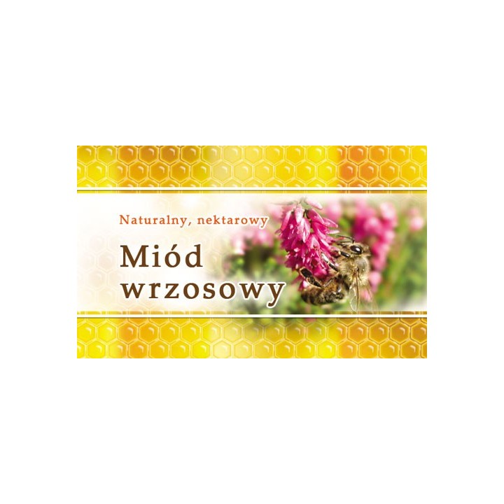 Paczka etykiet małych (miód wrzosowy) 100szt - wzór EM17