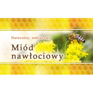 Paczka etykiet małych (miód nawłociowy) 100szt - wzór EM18