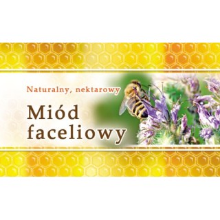 Paczka etykiet małych (miód faceliowy) 100szt - wzór EM19