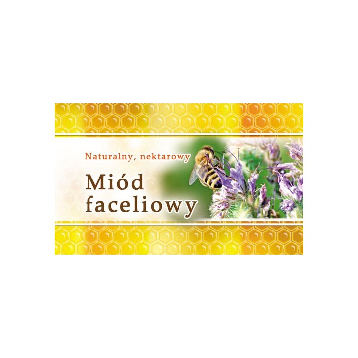 Paczka etykiet małych (miód faceliowy) 100szt - wzór EM19