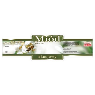 Paczka etykiet ozdobnych na miód akacjowy (100szt) - wzór E216