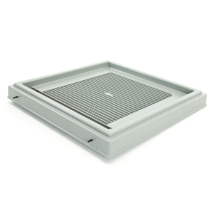 Plastikowy poławiacz pyłku wielkopolski do dennicy higienicznej plastikowej lub styropianowej w zestawie z siatką