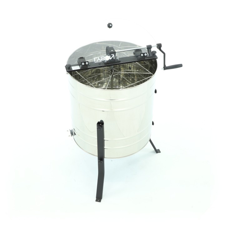 Miodarka 4-plastrowa diagonalna ręczna, Ø600, kosz uniwersalny – BASIC LINE -  W2027BB