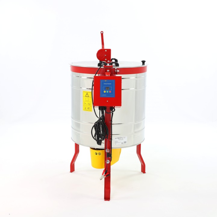 Miodarka diagonalna 4-plastrowa uniwersalna ręczna+elektryczna 12V/230V Ø600mm – CLASSIC LINE - W20130