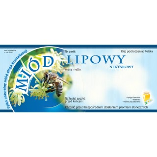 Paczka etykiet na miód lipowy (100szt) - wzór E1003