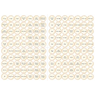 Etykiety na przyprawy - Retro 140 sztuk - wzór EZ49