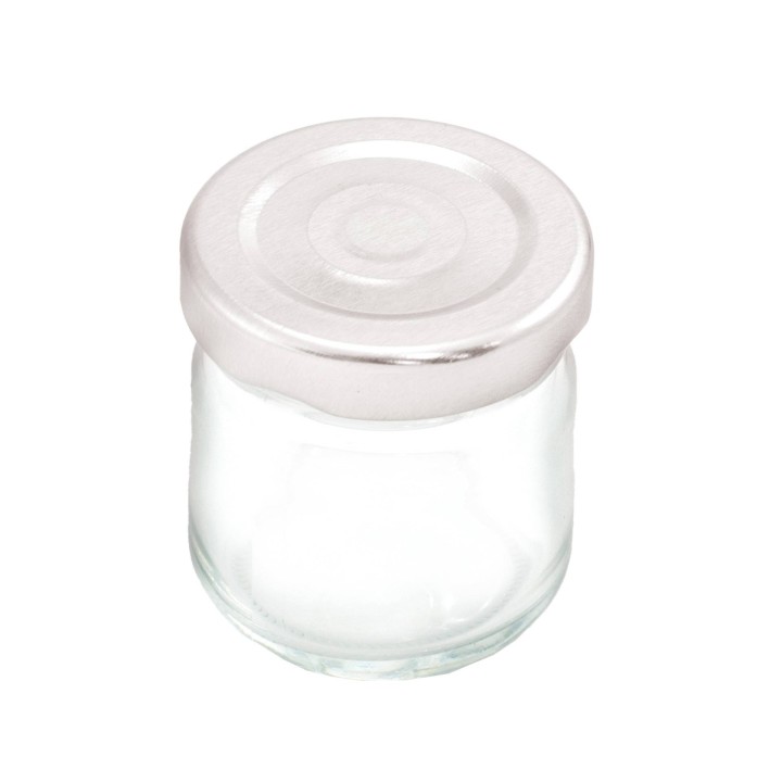 Paczka 30 szt słoiczków 50g z nakrętkami srebrnymi (30szt) - A1s