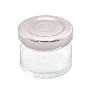 Paczka 30 szt słoiczków 40g z nakrętkami srebrnymi - A30s