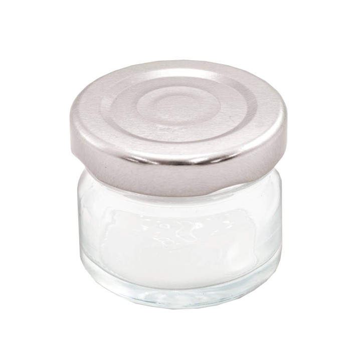 Paczka 30 szt słoiczków 40g z nakrętkami srebrnymi - A30s