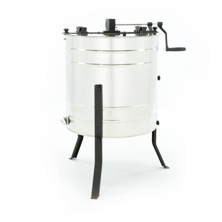 Miodarka 4-plastrowa diagonalna ręczna, Ø600, kosz uniwersalny – BASIC LINE -  W2027BB