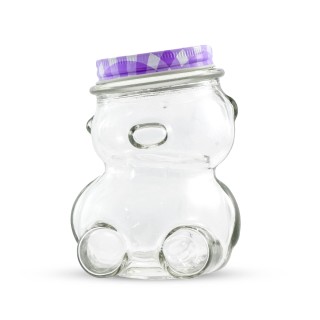 Paczka 8 szt słoiczków miś 300ml z nakrętkami  (8szt) -  wzór A63