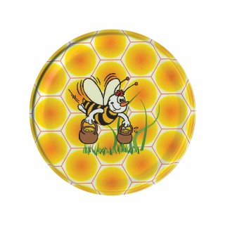 Paczka DUŻYCH nakrętek na słoiki z miodem (50szt) - wzór ND4