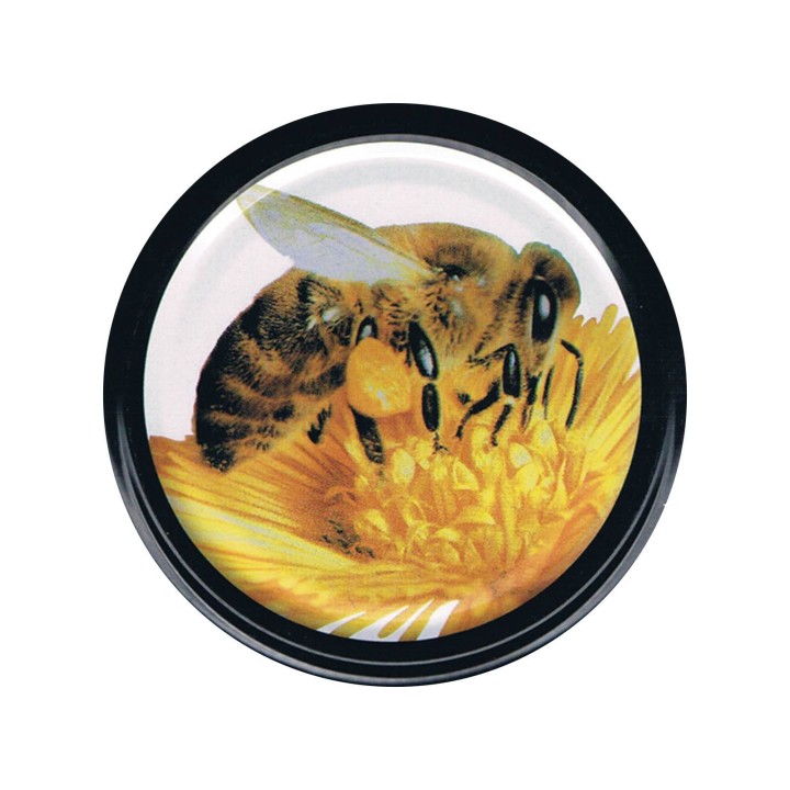 Paczka DUŻYCH nakrętek na słoiki z miodem (50szt) - wzór ND25