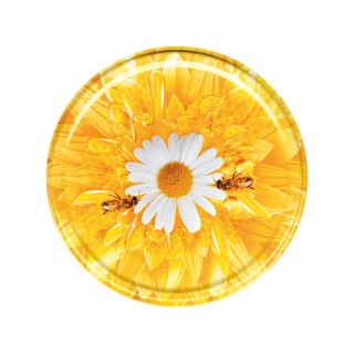 Paczka DUŻYCH nakrętek na słoiki z miodem (50szt) - wzór ND53