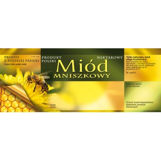 Paczka dużych etykiet na miód mniszkowy - wzór E120