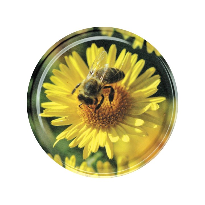 Paczka DUŻYCH nakrętek na słoiki z miodem (50szt) - wzór ND64