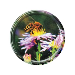 Paczka DUŻYCH nakrętek na słoiki z miodem (50szt) - wzór ND65